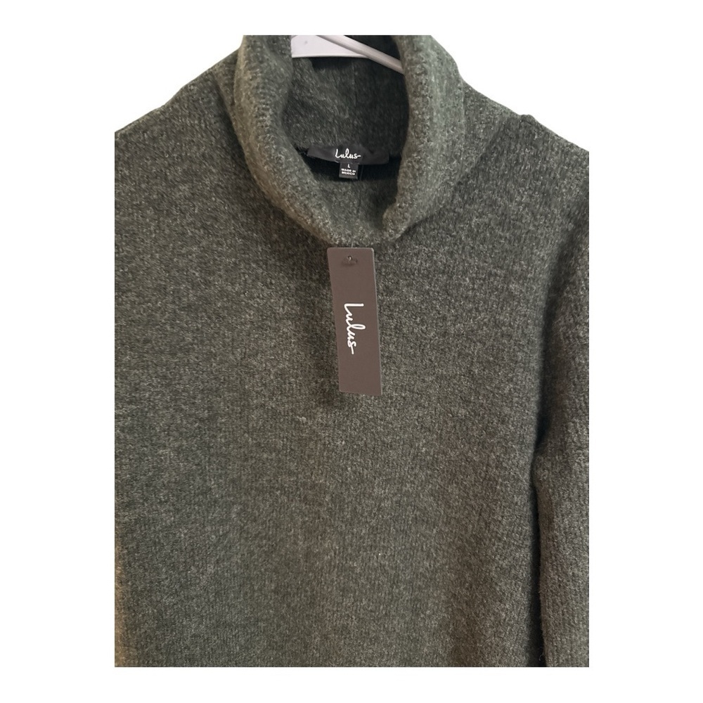 Lulu's Heather Gray Long Sleeve Dress - Picture 2 of 3